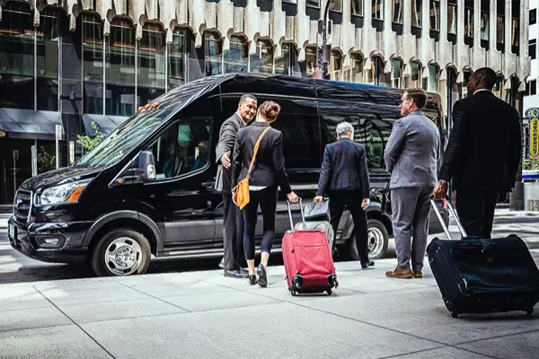 Orinda corporate professionals using reliable shuttle transportation